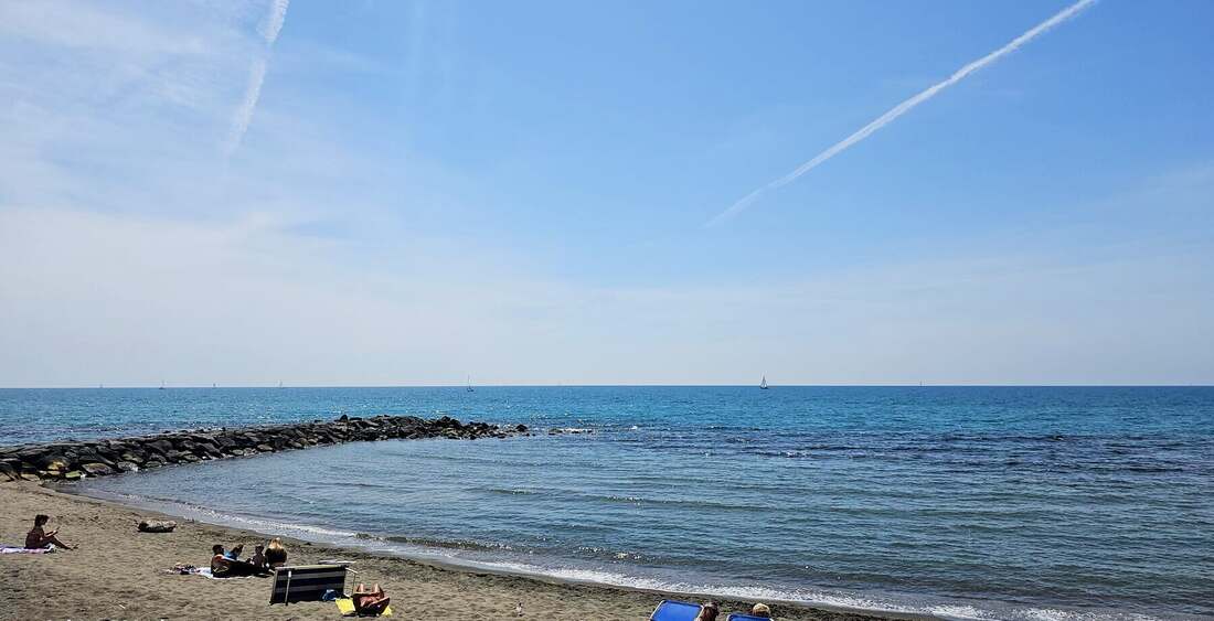 La spiaggia nel pomeriggio